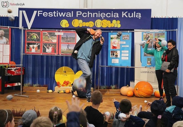 IV Festiwal Pchnięcia Kulą w Oleśnie z Tomaszem Majewski i Anną Wloką.