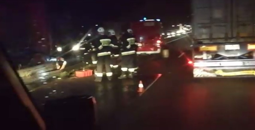 Wypadek na DK1 w Koziegłowach