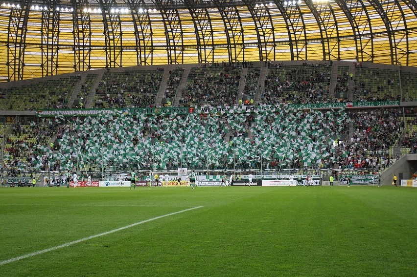 Kibice na meczu Lechia Gdańsk - Legia Warszawa