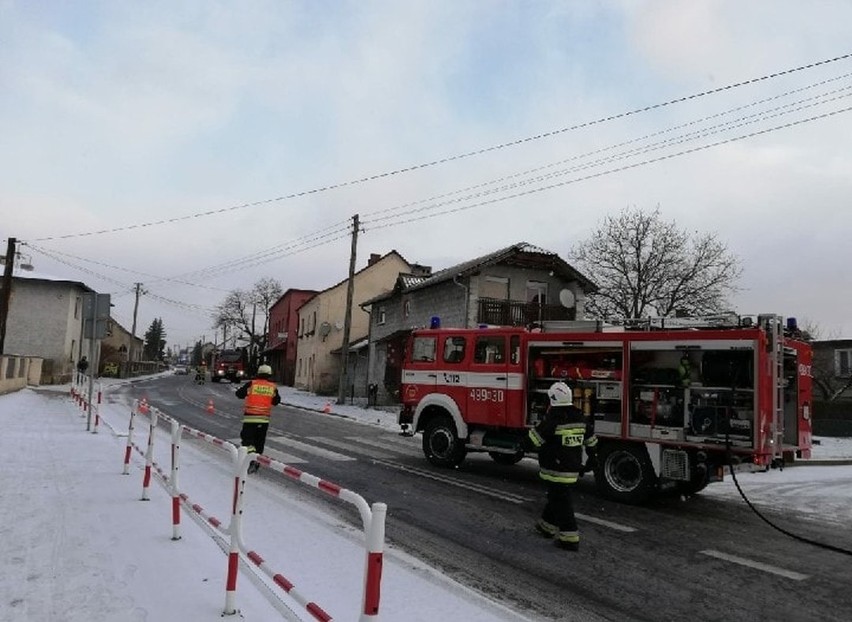 Zderzenie ciężarówek w Raszowej.