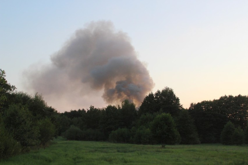 Pożar w Pomiłowie w gm. Sławno 14.08.2020