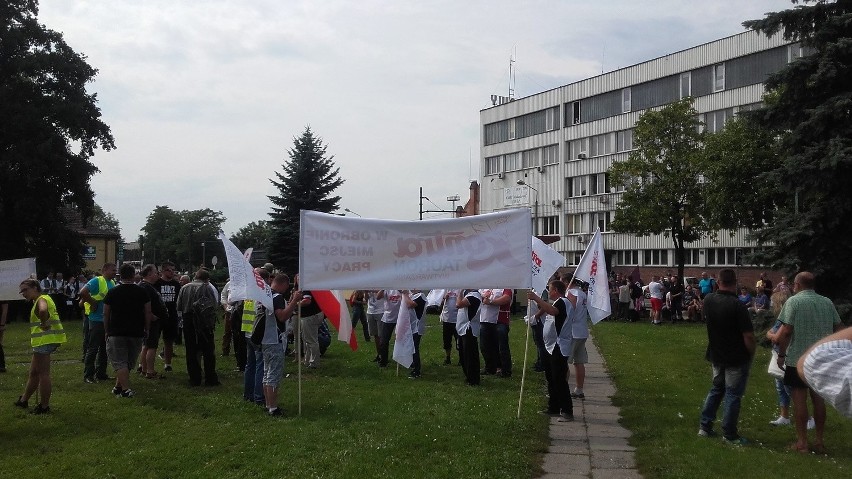 Protest przeciwko sprzedaży kopalni Makoszowy Zabrze