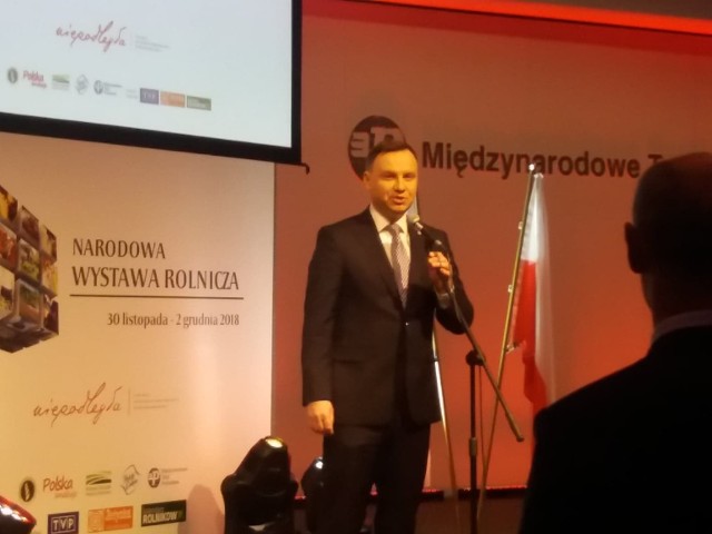 Prezydent Andrzej Duda pojawił się na Narodowej Wystawie Rolniczej w Poznaniu.