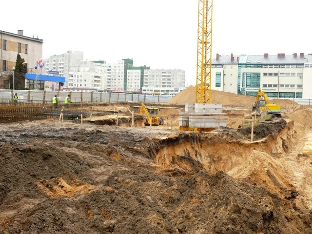 Plac budowy przyszłej siedziby sądu i prokuratury.