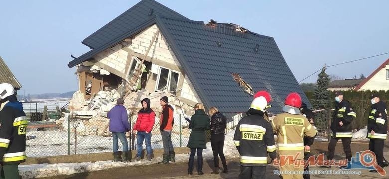 Wybuch gazu w miejscowości Kruszewo-Wypychy. Zniszczony dom...