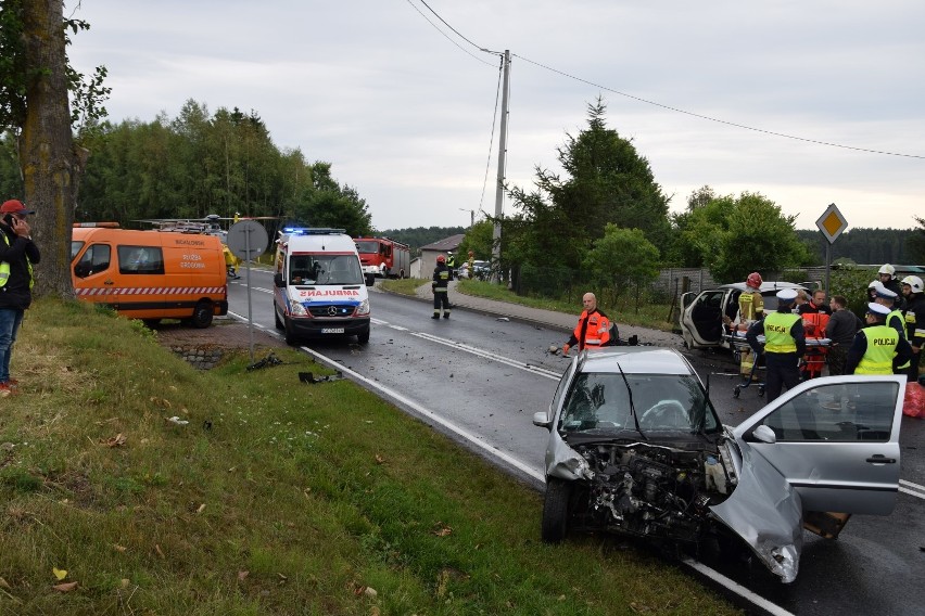 Wypadek na dk 22 w Chrząstowie koło Człuchowa 10.08.2019