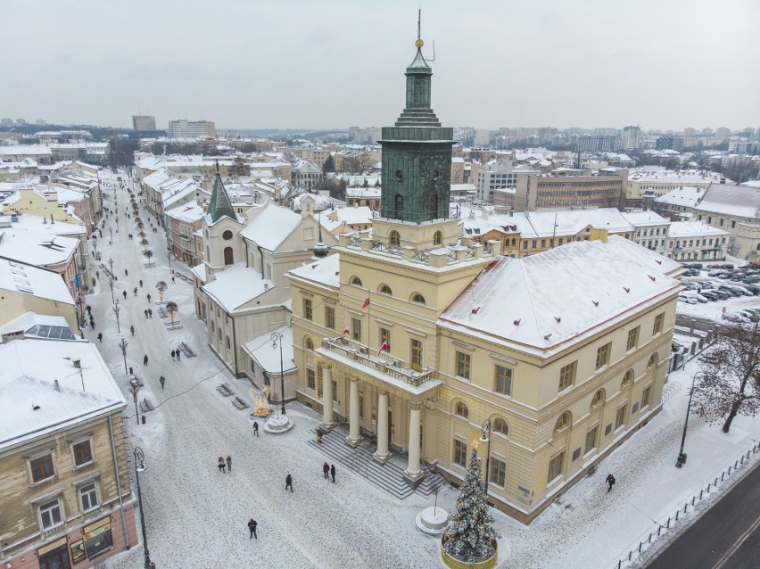 Zimowy Lublin. Tak prezentuje się na zdjęciach z drona [ZIMOWA GALERIA LUBLINA]