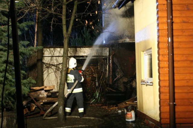 Pożar stolarni w Nowym Sączu.