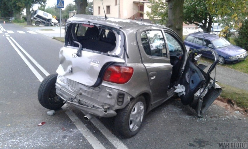 Wypadek na ul. Kościuszki w Korfantowie.