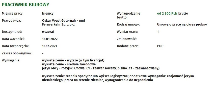 Szukasz pracy w Niemczech?  Jesteś ciekawy w jakich zawodach...