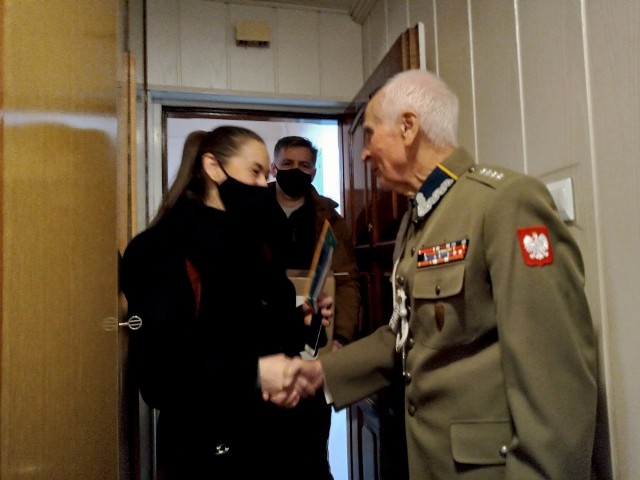 Anna Mielczarek i Marcin Lasoń odwiedzili słupskich Kombatantów