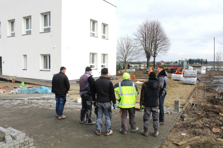 Na placu budowy w Grodysławicach