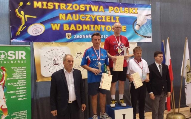 Adam Bunio (w niebieskiej koszulce) dwukrotnie stanął na podium zawodów w Zagnańsku