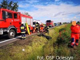 Wypadek w Ocieszynie. Nie żyje motocyklista - druga osoba ranna