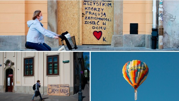 Kraków. Graffiti w czasie pandemii: Zostań w domu. Jeszcze wrócą piękne dni! [ZDJĘCIA]