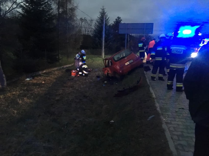 Wójt Mucharza  trafiła do szpitala po wypadku samochodowym między Wadowicami a Suchą Beskidzką