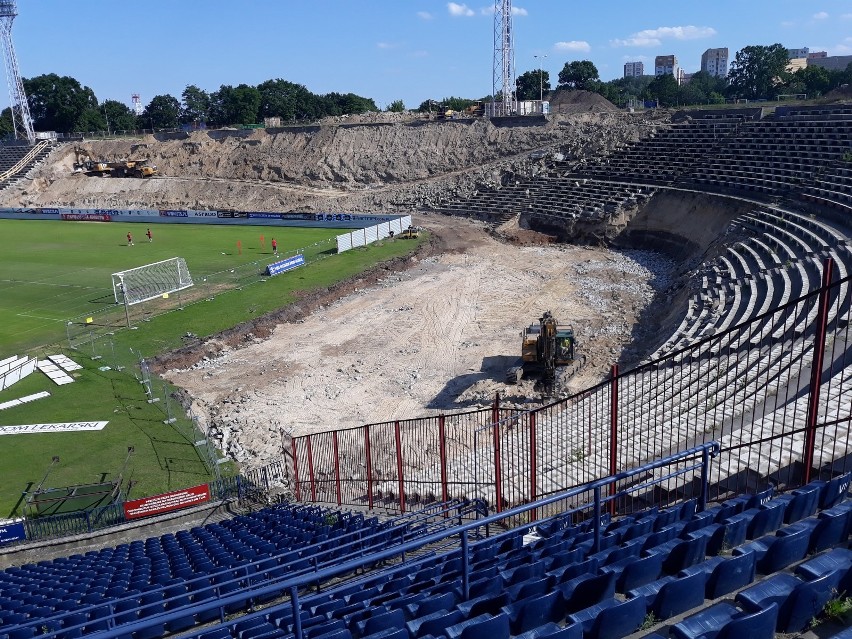 Budowa nowego stadionu Pogoni Szczecin - stan na 18 czerwca.