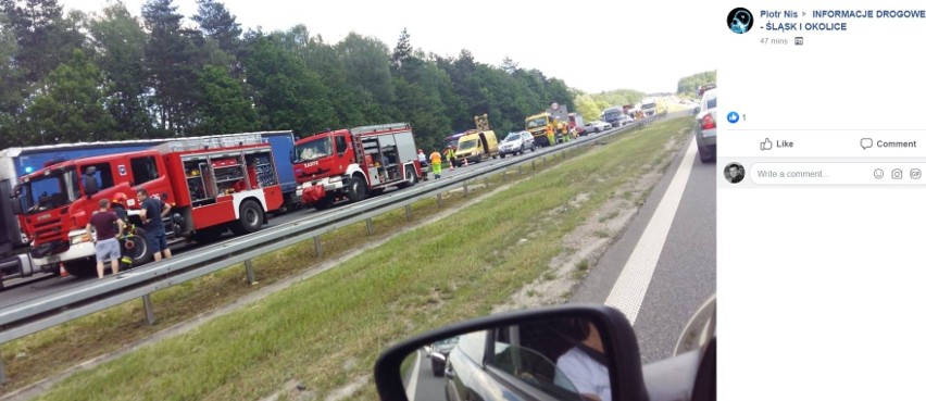 Do wypadku na A4 doszło w Katowicach na wysokości Giszowca