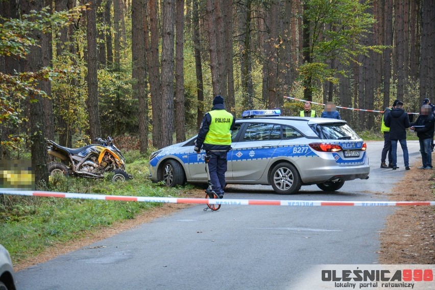 Wypadek quada pod Wrocławiem. Nie żyje 21-latek