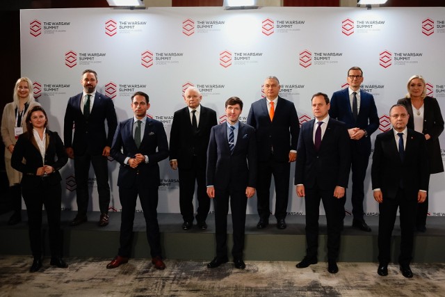 Liderzy europejskich partii konserwatywnych po spotkaniu „The Warsaw Summit”