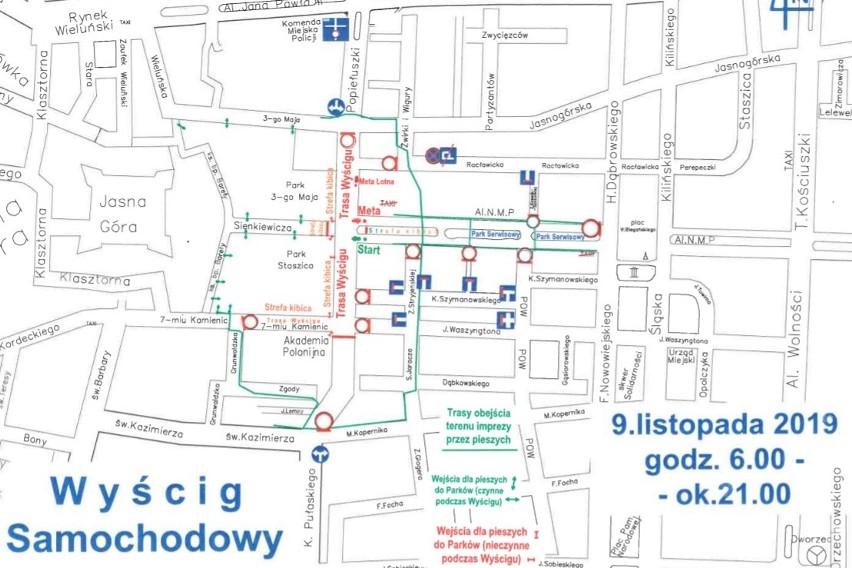 Jurajski Wyścig Samochodowy w Częstochowie. W sobotę trzeba się liczyć z utrudnieniami w ruchu