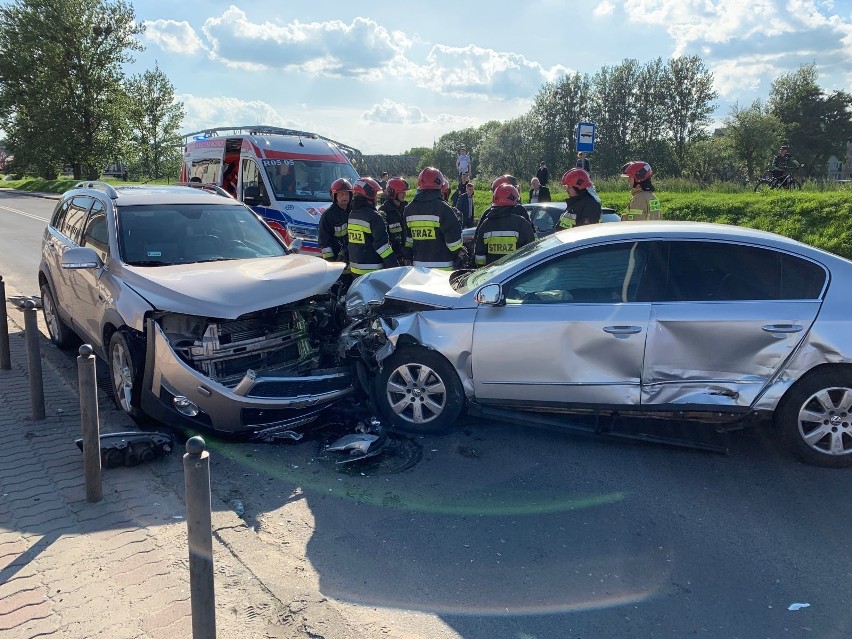 Wypadek na skrzyżowaniu ulic Wilsona i Kałuży w Przemyślu....