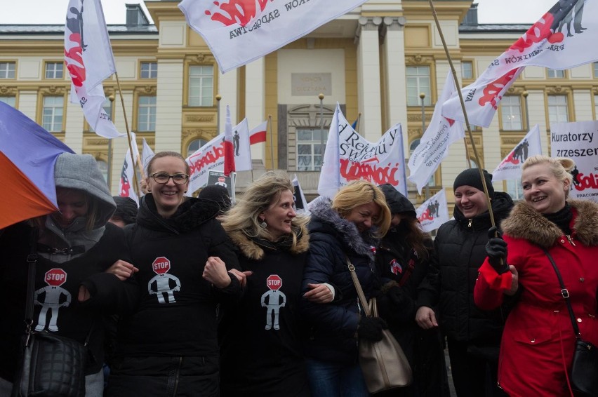 Protest pracowników sądów