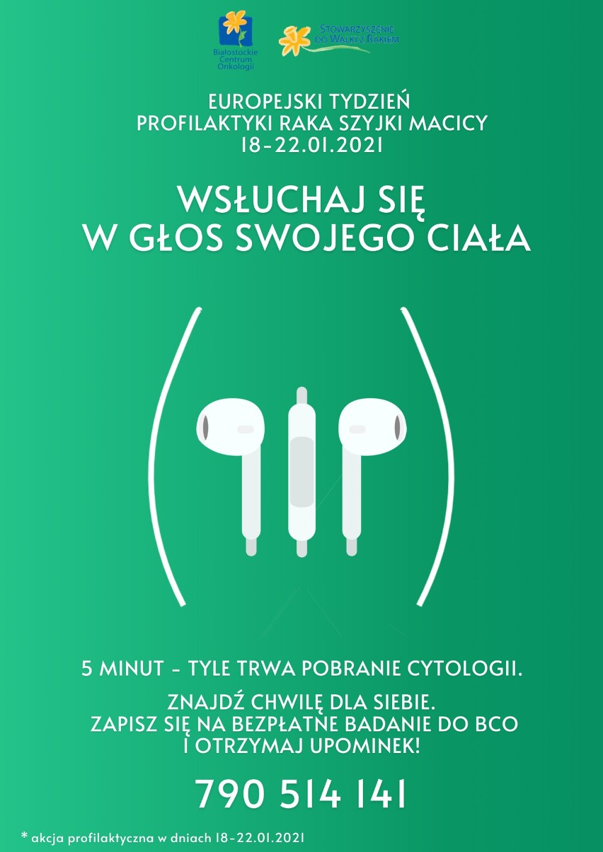 Białystok. Darmowa cytologia w BCO. Bez ograniczeń wiekowych! Sprawdź, czy nie grozi ci rak szyjki macicy