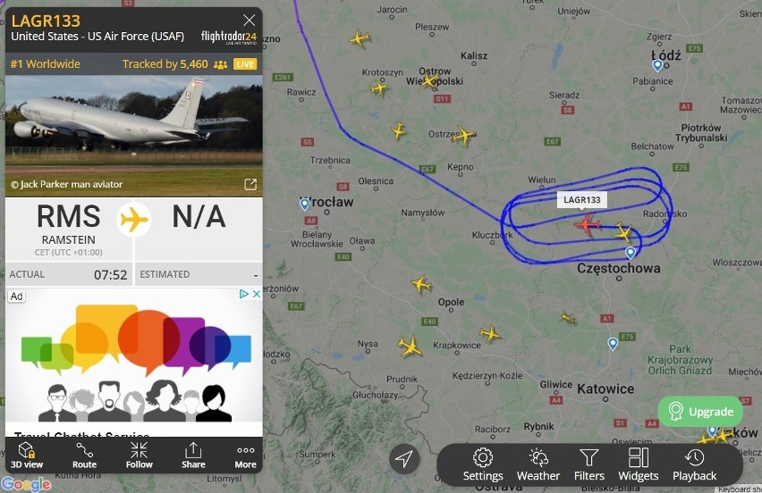 Amerykańskie samoloty latają nad Częstochową.