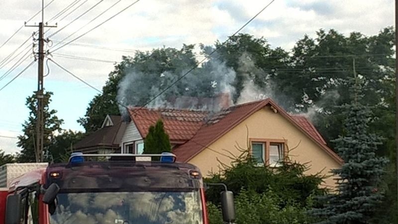 Pożar domu w Dobrowodzie