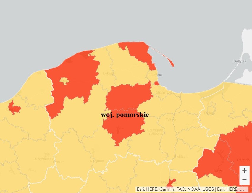 województwo pomorskie: powiat chojnicki, gdański, kartuski,...