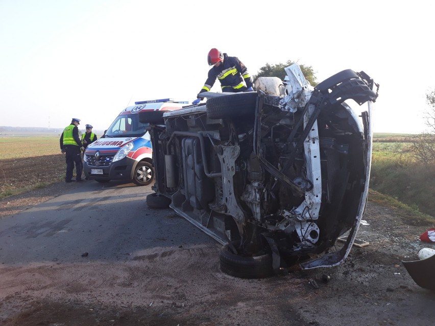 Wypadek na drodze Dolna - Strzelce Opolskie.