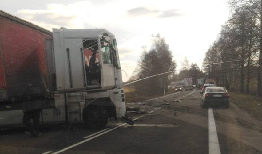 Na trasie Białystok - Korycin ciężarówka zderzyły się dwie...