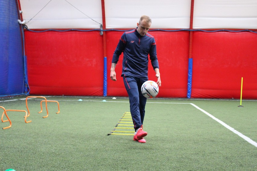 Kamil Grosicki podczas jednego z treningów w Szczecinie.