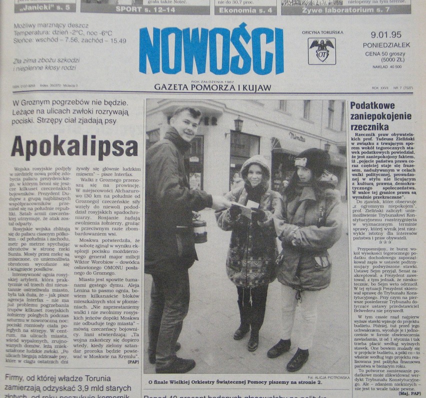 "Nowości" z 1995 roku i relacja z drugiego finału w mieście