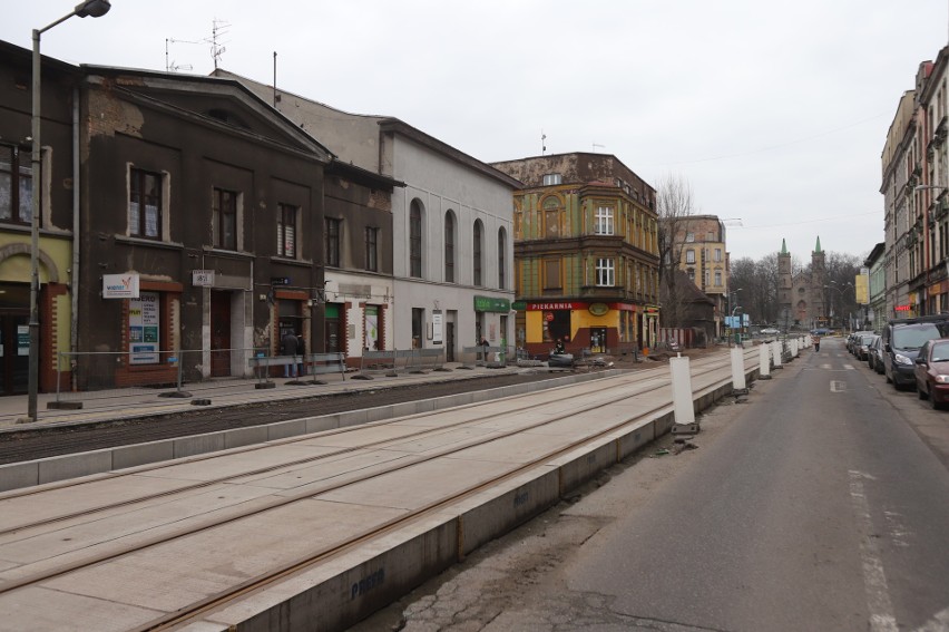Remont ulicy 3 Maja w Chorzowie - kwiecień 2021
