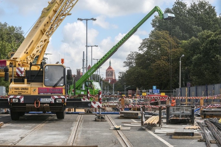 Prace budowlane na gdańskim Hucisku (13.08.2015 r.)