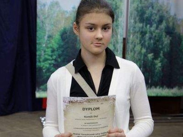 Kamila Dul ze Szkoły Podstawowej nr 3 Tarnobrzegu, która przygotowała prezentację pod kierunkiem Sabiny Olszewskiej, otrzymała wyróżnienie.