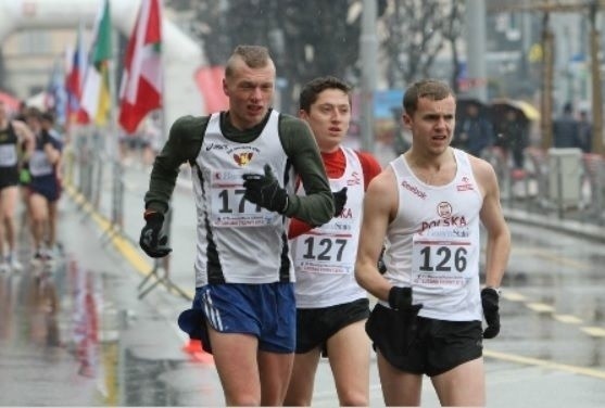 Paweł Gawroński w czasie startu na Mityngu Lugano Trophy...
