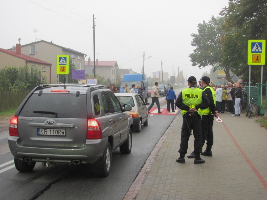 Blokada drogi w Rększowicach