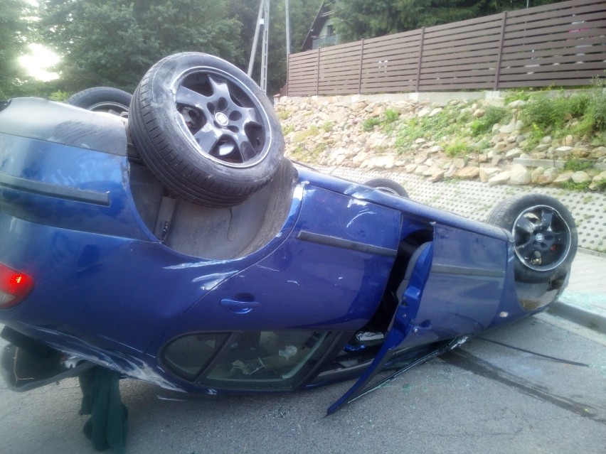 Powiat myślenicki. Niespokojne przedpołudnie na drogach 