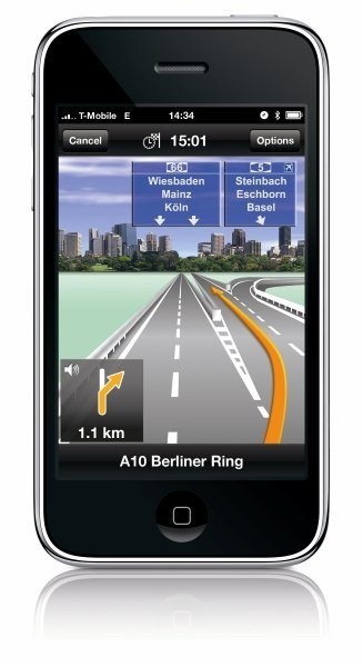 iPhone z programem MobileNavigator
