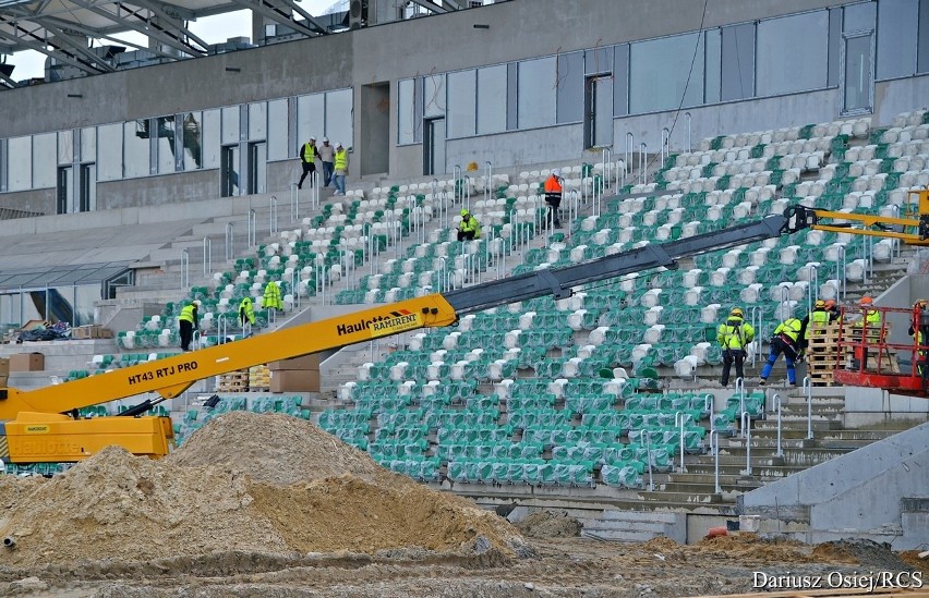 Na budowie stadionu Radomiaka Radom zaczęły się prace przy...