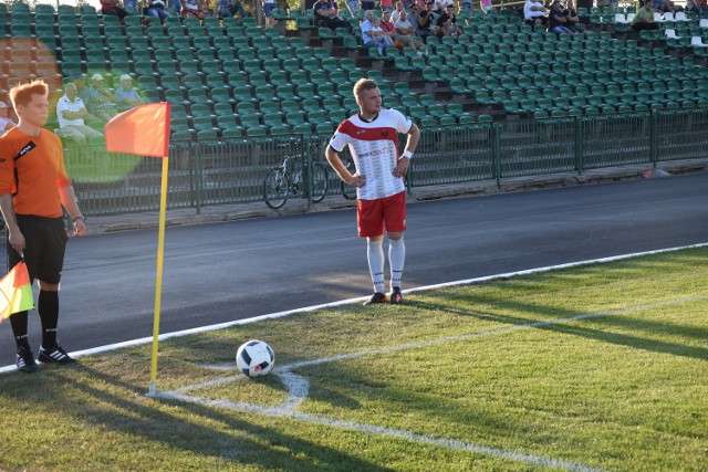 Paweł Maciejczak, strzelec gola dla Oskara w meczu z Pilicą w Białobrzegach.