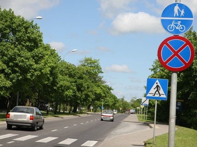 Chodnikiem po prawej stronie ul. Gdańskiej mogą już jeździć rowerzyści.