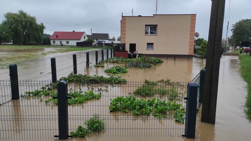 W Łąkach Kozielskich podtopionych zostało ok. 10 domów.