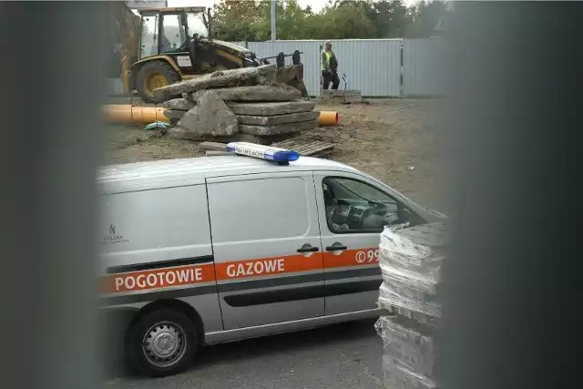 Na terenie budowy na ul. Kolumba w Szczecinie uszkodzono rurociąg z gazem. Zdjęcie ilustracyjne