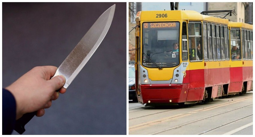 Nożownik zaatakował  pasażera w tramwaju!