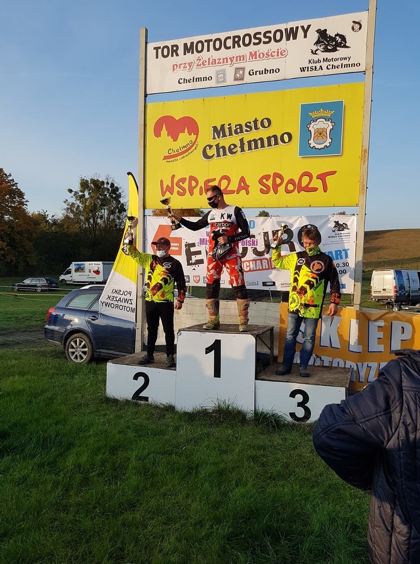 Michał Walasek i Michał Romaniec na podium klasy Masters w...