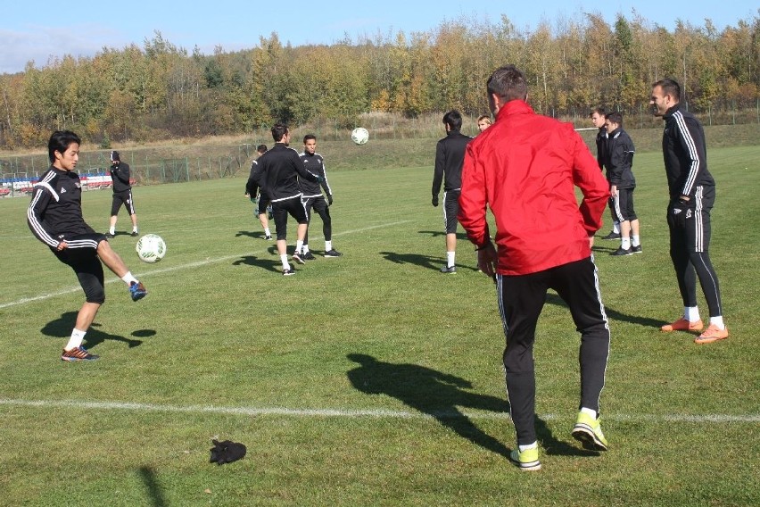 Piłkarze Śląska Wrocław trenowali w Miedzianej Górze przed meczem z Koroną